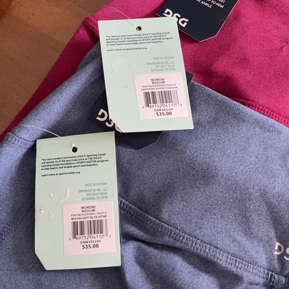 Set of 2 Womenβs Performance High Rise 7/8 Tights by DSG π§ββοΈπββοΈ NWTπ€© - Picture 11 of 16